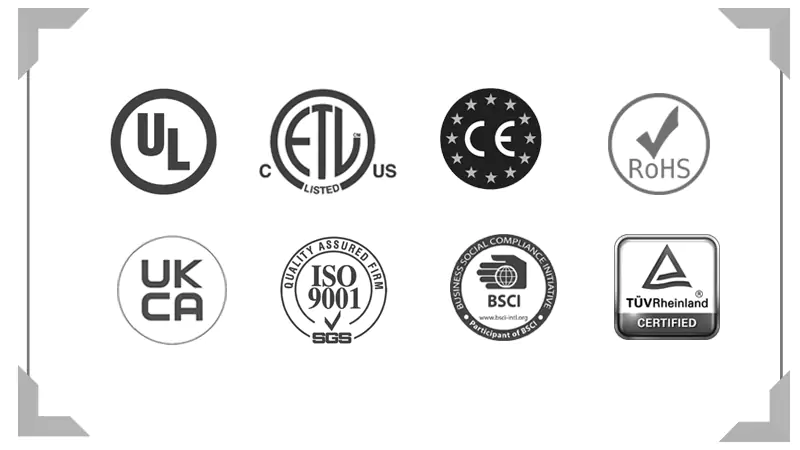 Full certificates -LED Lighting Manufacturer